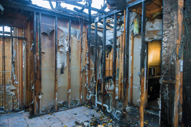 Professional Fire Damage Removal technician working in Hominy, OK